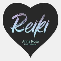 *~* Reiki Iridescent Heart Blue, Pink, Turquoise Heart Sticker