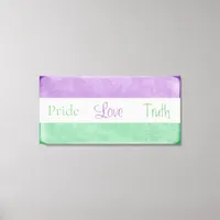 Pride Love Truth Gender Queer Colors Canvas Print
