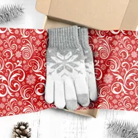 Red Snowflakes and Swirls Christmas Tissue Paper