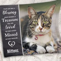 Pet Memorial Remembrance Photo Fleece Blanket
