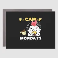F-Caw-F Mondays Classic Minimal Clean Car Magnet