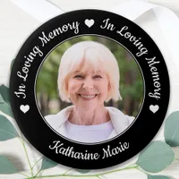 Funeral In Loving Memory Custom Photo Memorial Button