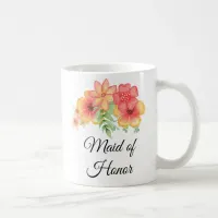 Maid of Honor Floral Bouquet Mug