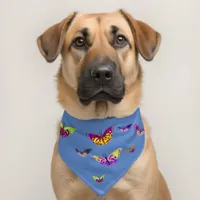 Flying multicolored butterflies  pet bandana collar