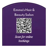 Business QR Code Promotional Custom Beauty Salon Door Sign