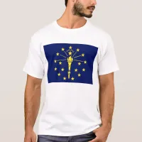 Indiana State Flag of Blue & Gold T-Shirt