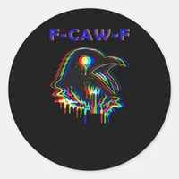 F-Caw-F Halloween Music Party Essential Classic Round Sticker