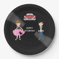 Retro Sock Hop Birthday Party Paper Plates