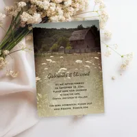 Weathered Barn Country Wedding Save the Date Invitation