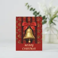 Bow And Bell - Christmas Card