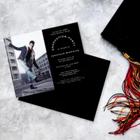 Budget Photo Black Graduation Party Invitation