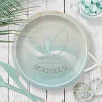 Beach House Nautical Fisherman Aqua Blue ID623 Paper Plates