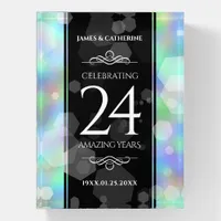 Elegant 24th Opal Wedding Anniversary Celebration  Paperweight