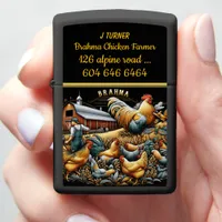 Brahma Farmer With Flock in Autumn Zippo Lighter