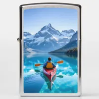  Kayaking in Mountains  Beautiful Nature Zippo Lighter