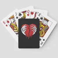 Skeleton Hands Hearts Classic Trending Style Poker Cards