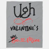 Ugh Valentine's - Was Mine on grey | Fleece Blanket