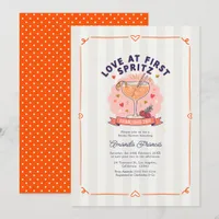Love at First Spritz Preppy Bridal Shower Invitation