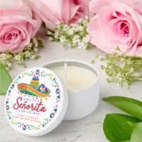 Floral Sombrero Fiesta Baby Shower  Mini Candle Favors