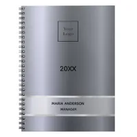 Silver minimalist elegant business notebook