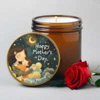 Cute Illustration of Mother & Child | Mother's Day Classic Round Sticker