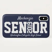 Personalized Senior Block Letter Class of 2019 iPhone XS Case