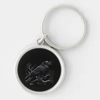 Crow, F-Caw-F Funny Bird Minimal Clean Keychain