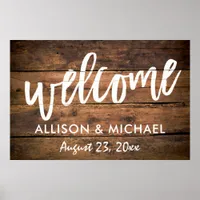 Rustic Wood Wedding Welcome Sign | EDITABLE COLOR