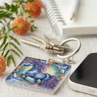 Gorgeous Blue Unicorn Keychain