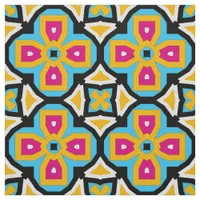 Colorful Moroccan Classy Elegant Geometric Pattern Fabric