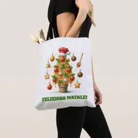 Funny Spaghetti Christmas Tree Delizioso Natale! Tote Bag