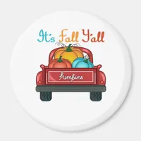 It’s Fall Y’all Pumpkin Red Magnet