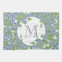 Floral Wreath Monogram Kitchen Towel