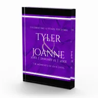 Elegant 12th Silk Wedding Anniversary Celebration Photo Block