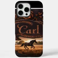 Horse Running in Field at Sunset iPhone 16 Pro Max Case