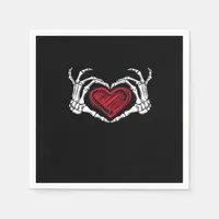 Heart Hands Skeleton Napkins