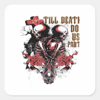 Till Death Do Us Part Essential – Spooky Soulmate  Square Sticker