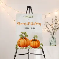 Fall Pumpkin Patch Birthday Welcome Sign