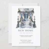 New Home Christmas Door New Address Moving  Holiday Card