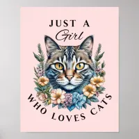 Just a Girl Who Loves Cats  Poster