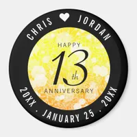 Elegant 13th Citrine Wedding Anniversary Magnet
