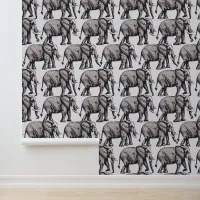 Gray Elephants Wallpaper