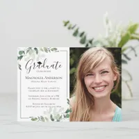 Photo Eucalyptus Graduation Party Invitation