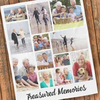 Treasured Memories 12 Photo Keepsake Fleece Blanket