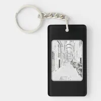 narrow Italian street Keychain