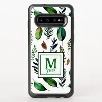 Green Foliage Botanical Nature Personalized OtterBox Symmetry Samsung Galaxy S10 Case