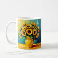 Yellow Sunflowers Personalized Coffee Mug