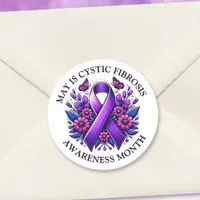 May is Cystic Fibrosis Awareness Month Classic Round Sticker