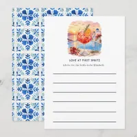 Mykonos Love at First Spritz Greece Bachelorette Advice Card