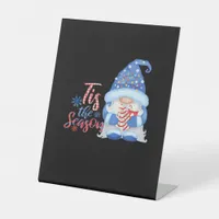 Gnome Tis The Season  Pedestal Sign